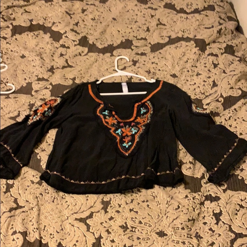 Black long sleeve blouse